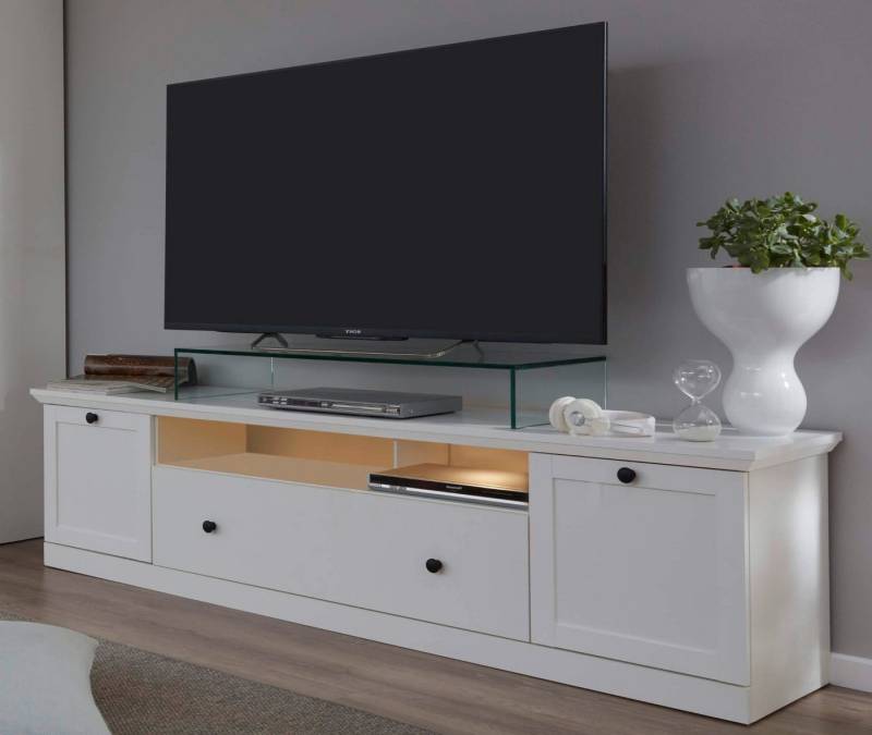 trendteam Lowboard Baxter (TV Unterschrank in Landhaus weiß, Breite 177 cm), mit viel Stauraum von trendteam