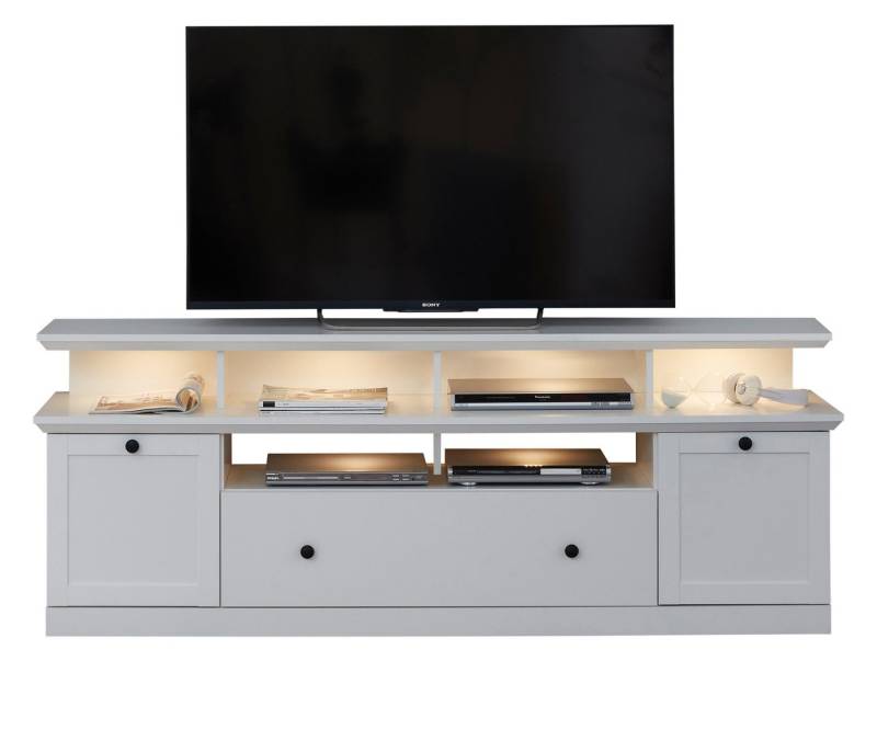 trendteam Lowboard Baxter (TV Unterschrank in Landhaus weiß, Breite 177 cm), Komforthöhe von trendteam