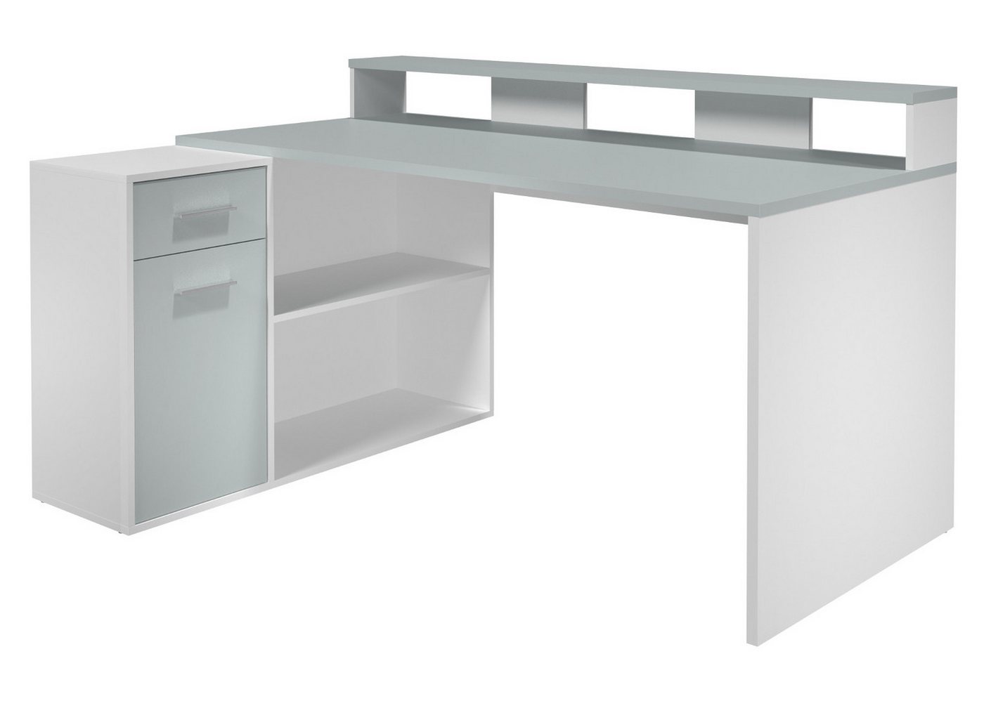 trendteam Schreibtisch Gamer (Winkelschreibtisch oder gerade stellbar, 160 - 200 cm), 4 verschiedene Aufbaumöglichkeiten, mit viel Stauraum von trendteam