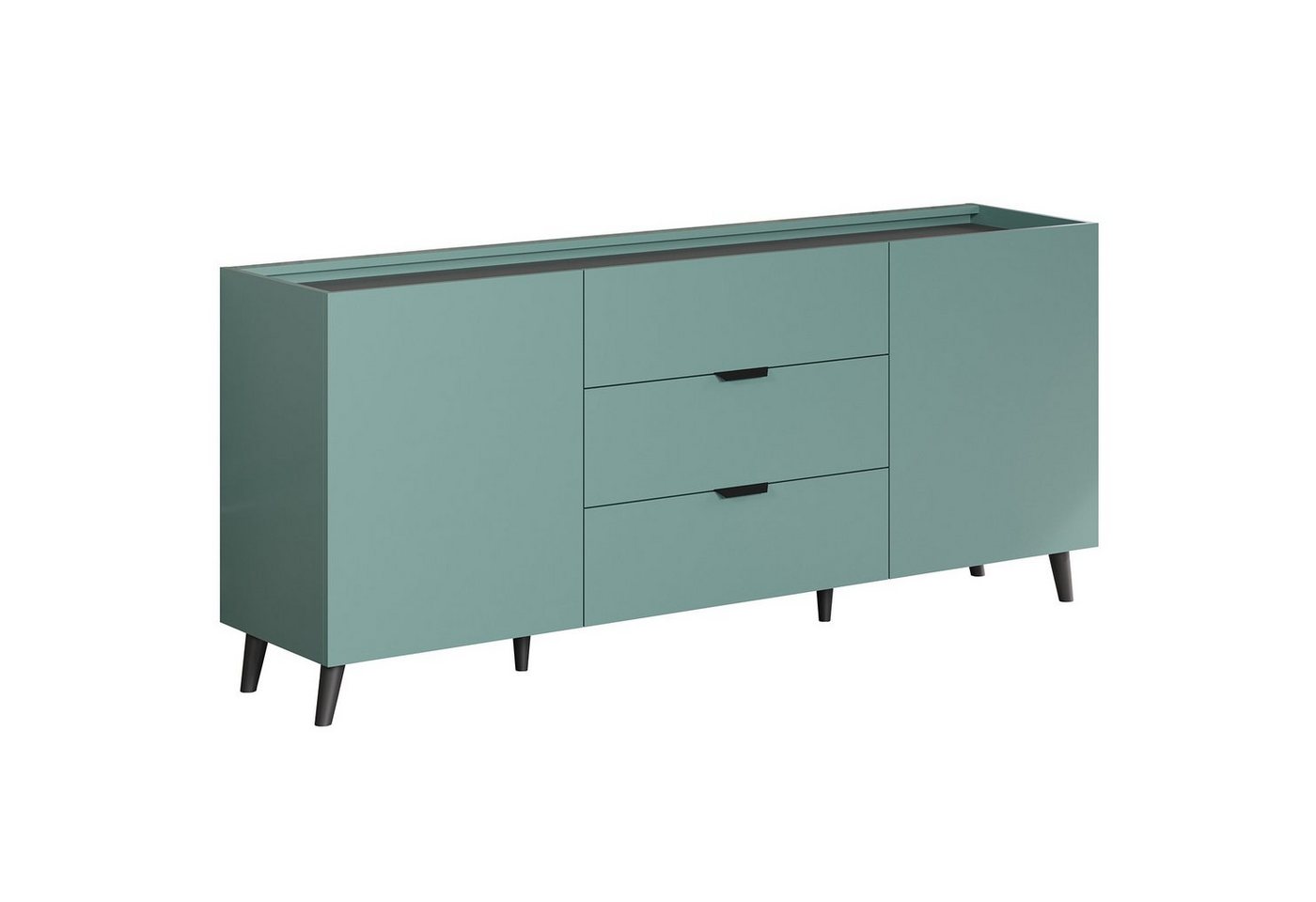 trendteam Sideboard, Kommode Mehrzweckschrank Wohnzimmerschrank Dusk Blue 180x82x42cm von trendteam