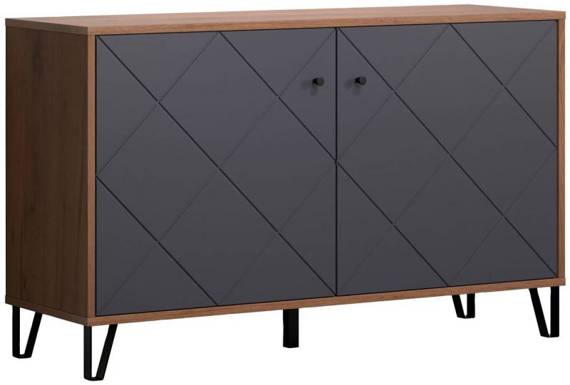 Places of Style Sideboard Molveno (1 St), außergewöhnliches Design mit strukturierten Fronten, Soft-Close von Places of Style