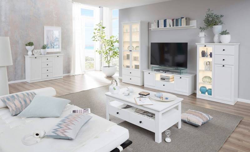 trendteam Sideboard Sideboard Kommode Baxter 120 cm, Landhausstil, weiß von trendteam