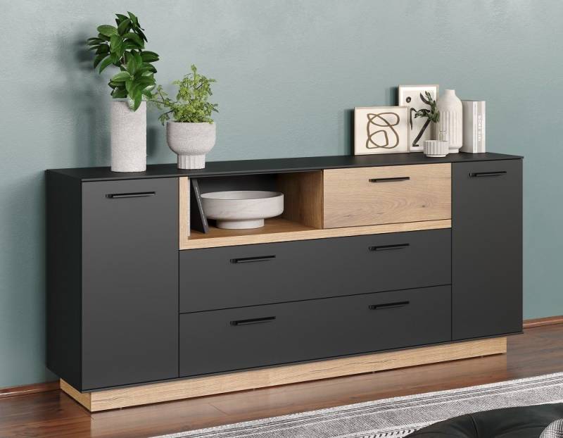 trendteam Sideboard Sideboard Synnax, anthrazit grau / Coast Evoke Eiche (no-Set) von trendteam