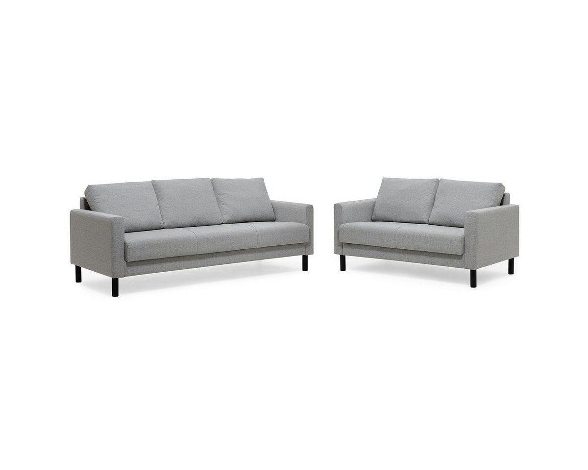 trendteam Sofa, Sitzmöbel Couch Wohnlandschaft Polstersofa Möbel Grau 142x84x83cm von trendteam