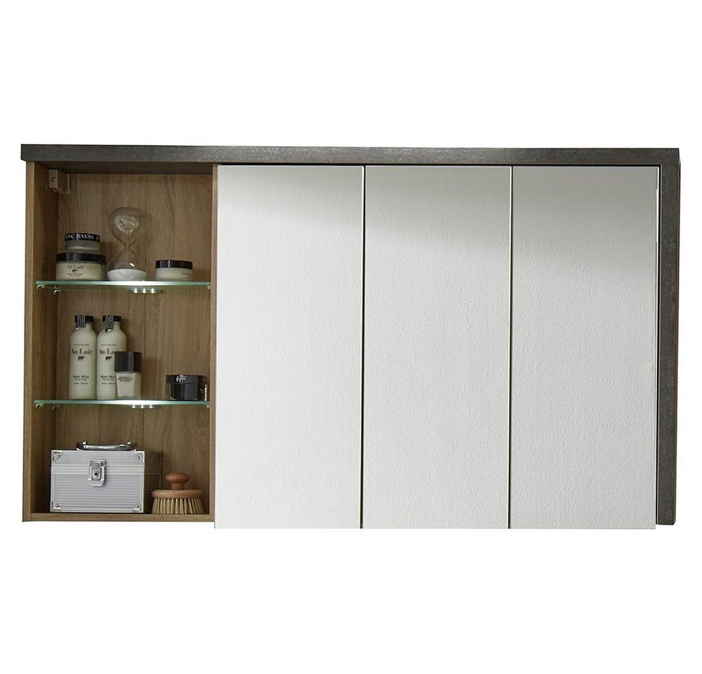 trendteam Spiegelschrank Badezimmerspiegel Wandspiegel Spiegel Badschrank Grau 123x71x18cm von trendteam