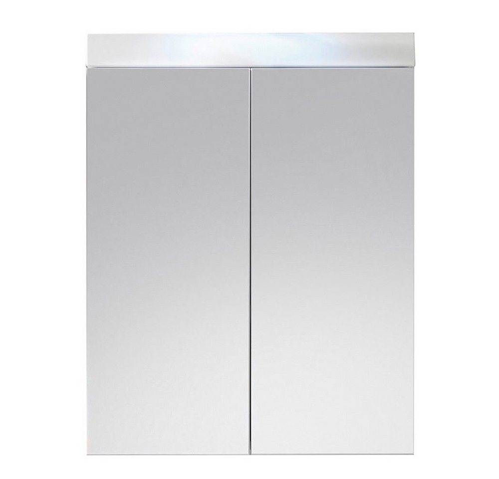 trendteam Spiegelschrank Spiegelschrank Badschrank Waschbeckenunterschrank Weiß 60x77x17cm von trendteam