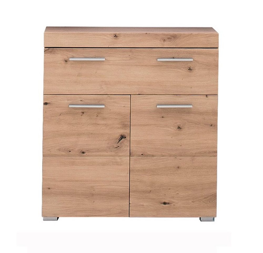 trendteam Stauraumschrank Amanda/MandoBad Badschrank Kommode Hochschrank Badregal Badmöbel Braun 73x79x31cm von trendteam