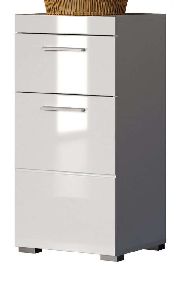 trendteam Unterschrank Amanda (Badschrank in weiß Hochglanz, 37 x 79 cm) mit Schublade von trendteam