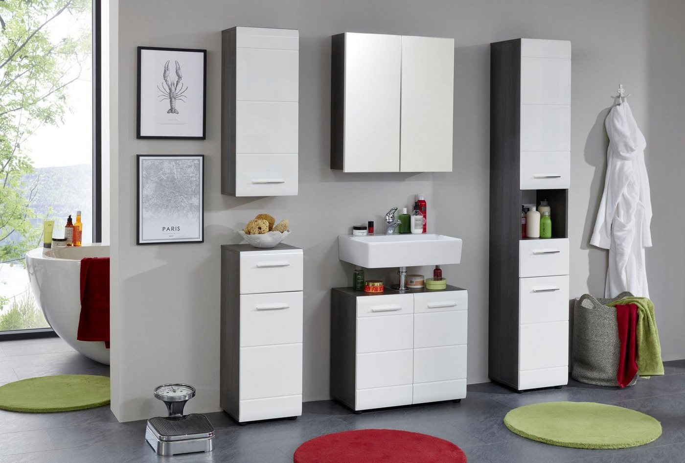 trendteam Unterschrank Sovana Höhe 79 cm, mit Fronten in Hochglanz- oder Holzoptik, mit Schubkasten von trendteam