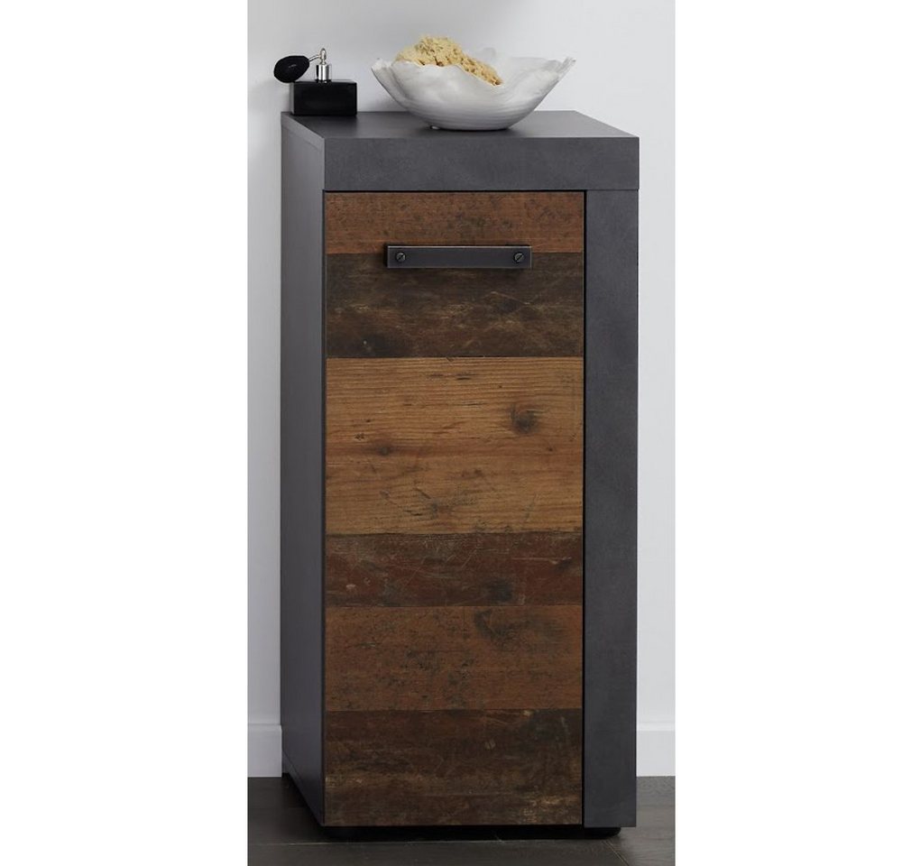 trendteam Unterschrank Cancun/IndyBad Stauraum Badschrank Badezimmerschrank Braun/Grau 36x81x31cm von trendteam