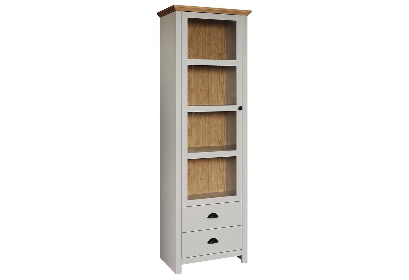 trendteam Vitrine Hochschrank Wohnzimmerschrank Beistellschrank 65x201x41cm von trendteam