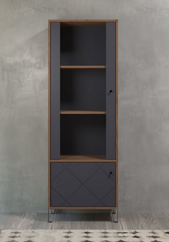 Places of Style Vitrine Molveno (1-St) Standvitrine mit 2 Türen - (B/T/H) 63/40/172 cm von Places of Style