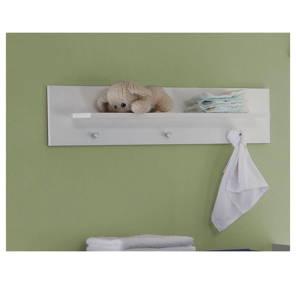 trendteam Wandboard, Wandgarderobe Bücherregal Wandregal Ablage Regal Weiß 75x20x15cm von trendteam