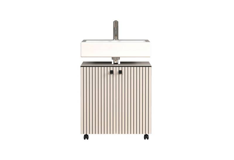 trendteam Waschbeckenunterschrank (Waschbeckenunterschrank) Unterschrank Badschrank 60 x 64 x 42 cm von trendteam