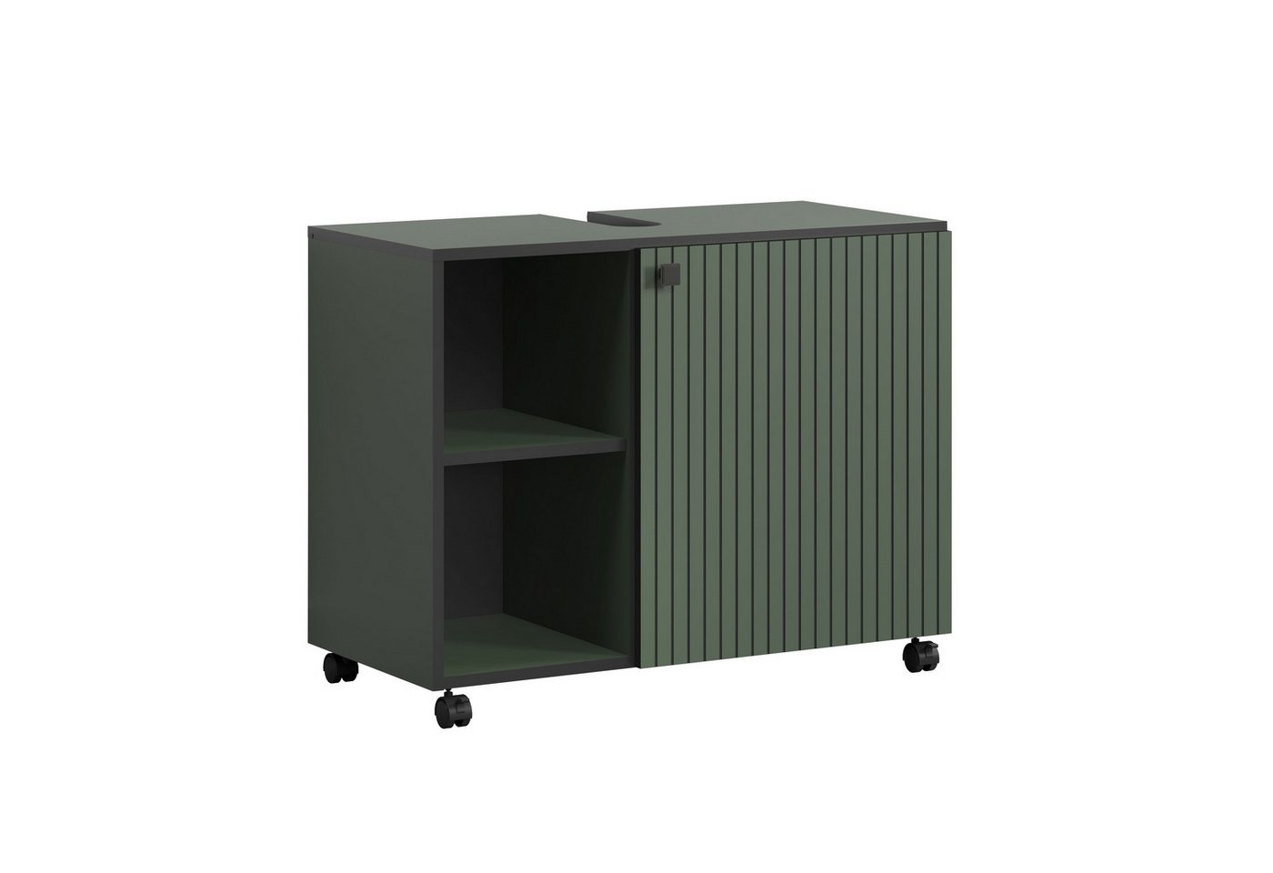 trendteam Waschbeckenunterschrank (Waschbeckenunterschrank) Unterschrank Badschrank 80 x 64 x 42 cm von trendteam