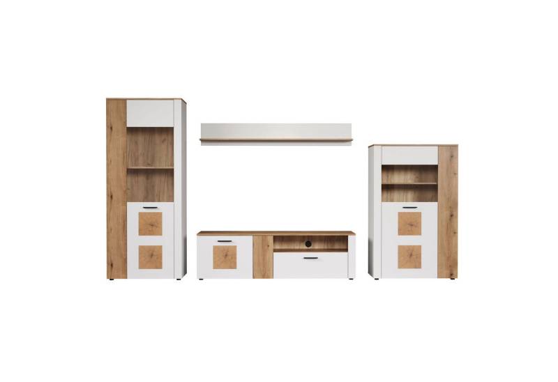 trendteam Wohnwand, (Vitrine), Vitrinen TV-Unterteil Wandboard 360 x 195 x 42 cm von trendteam