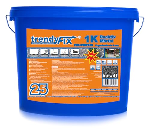 1K Pflasterfugenmörtel trendyFIX für unkrautfreie Fugen - 25 kg (basalt) 1K trendyFIX gebrauchsfertig FIX+FERTIG | Reaktivmörtel von trendybau