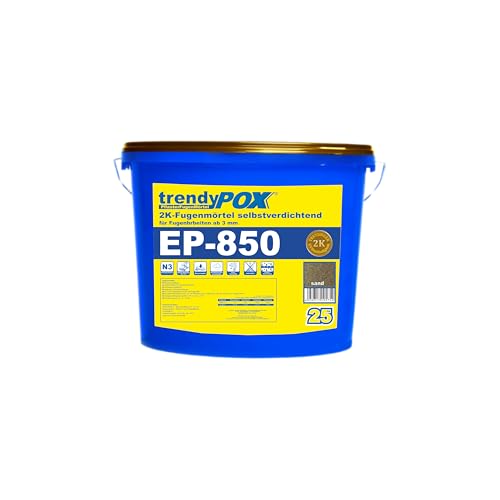 2K Fugenmörtel selbstverdichtend EP-850-25 kg (sand) | für Fugenbreite ab 3 mm | trendyPOX von trendybau