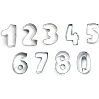 Keks Edelstahl Backform Ausstecher Ausstechform Set 9 Zahlen 4cm Oder Einzeln von trendywelt