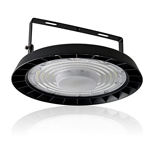 treoir 200W LED UFO Industrielampe, 20000LM Hallenbeleuchtung LED 6500K Kaltweiß LED Hallenstrahler, IP65 Wasserdicht LED Werkstattbeleuchtung Hallenstrahler für Garage Fabriken (1pcs) von treoir