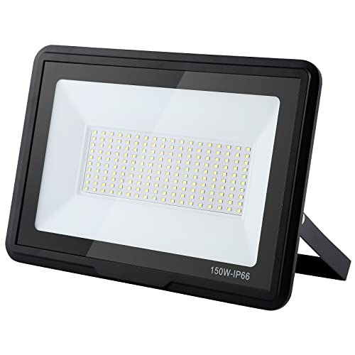 treoir 150w Flutlichtstrahler: 3000K Warmweiß Superhell 15000LM IP66 Wasserdichter led strahler für Hinterhof/Stadion/Werkstatt Außenbeleuchtung von treoir