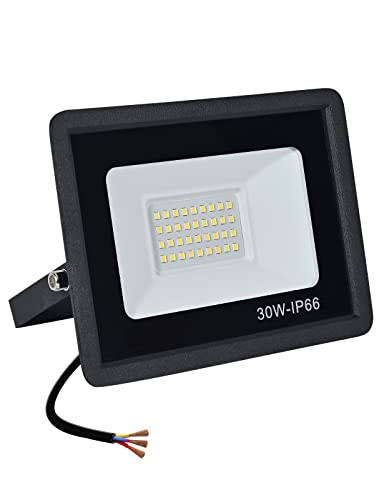 Treoir LED Strahler Außen 30W, 3000LM Superhell Scheinwerfer Flutlicht, 3500K Warmweiß IP66 Wasserfest Außenstrahler für Hinterhof, Auffahrt, Garage, Flur, Garten Treoir LED Strahler Außen 30W, 3000LM Superhell Scheinwerfer Flutlicht, 3500K Warmweiß IP66 Wasserfest Außenstrahler für Hinterhof, Auffahrt, Garage, Flur, Garten von treoir