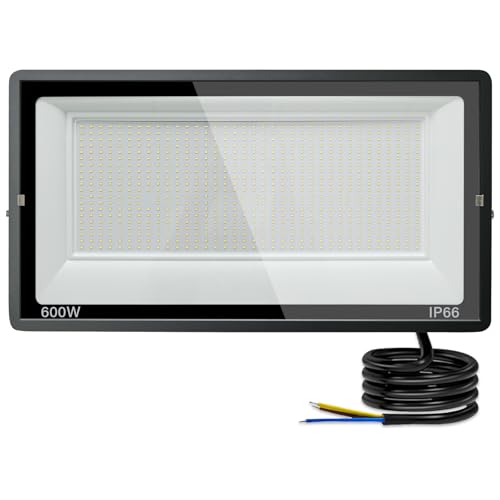 Treoir LED Strahler Außen 600W, 60000LM Superhell Scheinwerfer Flutlicht, 6000K Kaltweiß IP66 Wasserfest Außenstrahler für Hinterhof, Auffahrt, Garage, Flur, Garten Treoir LED Strahler Außen 600W, 60000LM Superhell Scheinwerfer Flutlicht, 6000K Kaltweiß IP66 Wasserfest Außenstrahler für Hinterhof, Auffahrt, Garage, Flur, Garten von treoir
