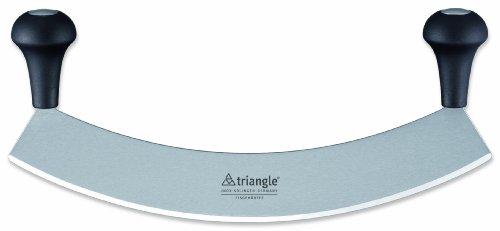 triangle 41 234 36 00 Wiegemesser 36 cm, gehärtet Made in Solingen/Germany professionelle Qualität Kräutermesser Pizzamesser XXL groß von triangle