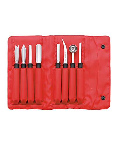 triangle 90 818 08 02 Schnitzmesser Set Professional, 8-teilig Carving Schnitz Werkzeuge in professioneller Qualität rostfrei und gehärtet von triangle