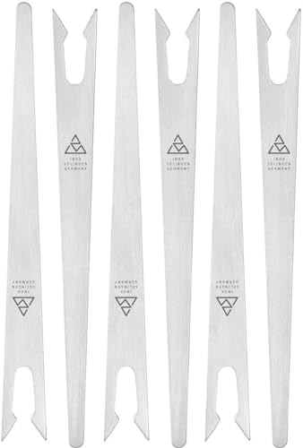 Triangle 90 492 06 01 Upcyceld Forks, 6 Stück Made in Solingen/Germany professionelle Qualität aus Edelstahl, Pommesgabel, Pickser, Antipasti-Gabel von triangle