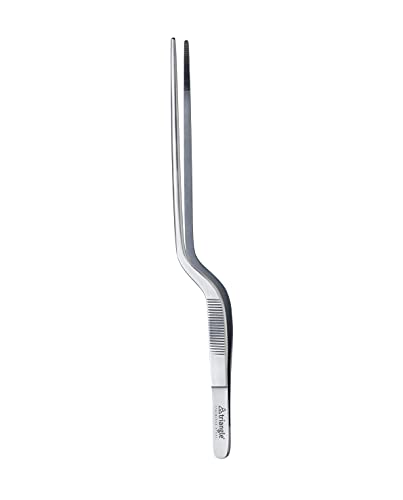 triangle 50 498 20 01 Pinzette zweifach gekröpft 20 cm professionelle Qualität aus Edelstahl kleine Kochpinzette gebogen von triangle