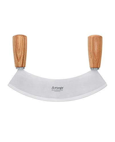 triangle 86 231 23 04_E Wiegemesser 23 cm, einschneidig, gehärtet Kernesche Made in Solingen/Germany professionelle Qualität Kräutermesser Pizzamesser von triangle