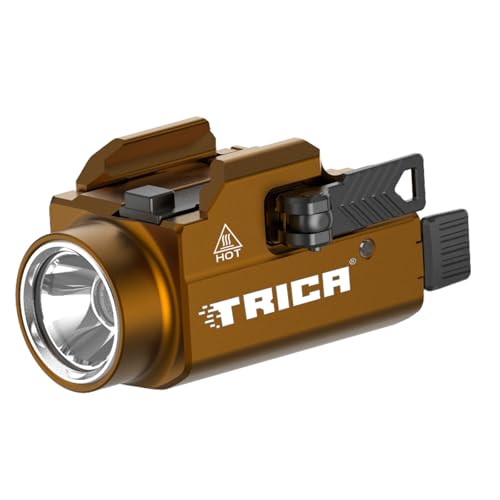 Kompaktes Pistolenlicht, 800 Lumen, per USB wiederaufladbar, Schienenmontage, taktische Waffenleuchte mit verstellbarer Schiene, Schnellentriegelung, Mini-Handfeuerwaffen-Taschenlampe, kompatibel für Kompaktes Pistolenlicht, 800 Lumen, per USB wiederaufladbar, Schienenmontage, taktische Waffenleuchte mit verstellbarer Schiene, Schnellentriegelung, Mini-Handfeuerwaffen-Taschenlampe, kompatibel für von trica