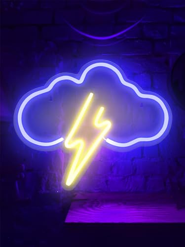 tricase LED-Neonschild-Nachtlicht CLOUD LIGHTNING warmweiß led licht werbung wanddekoration hochzeit leuchtende usb acryl buchstabe zeichen für schlafzimmer verlobung party dekoration von tricase