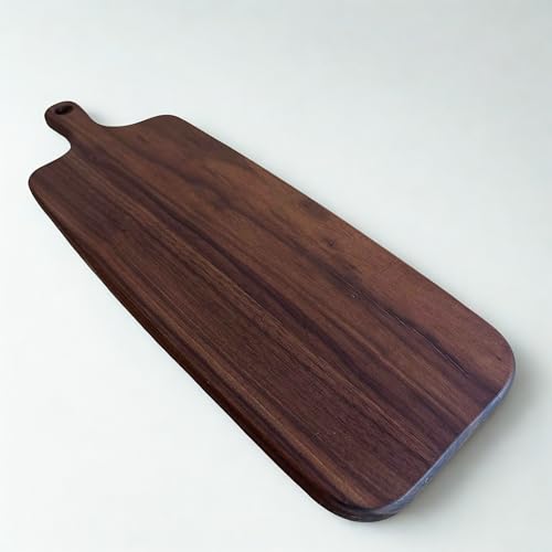 TB® The Walnut Line | Schwarze Walnuss Schneidebrett Servierbrett | Handgemacht | Hackbrett Arbeitsbrett Massiv Design Robust Nachhaltig von tripleborder