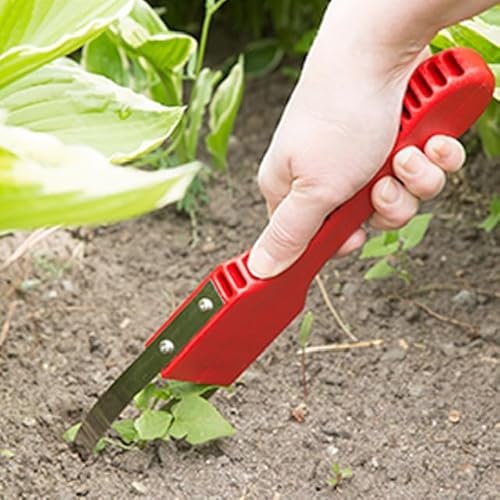 Einfacher Hand-Rasenmäher, einfach zu bedienen, Gartenbedarf, Unkrautjäter mit Kunststoffgriff, Unkrautwerkzeug, Kreismäher (Tintengrün) von trmqnaf