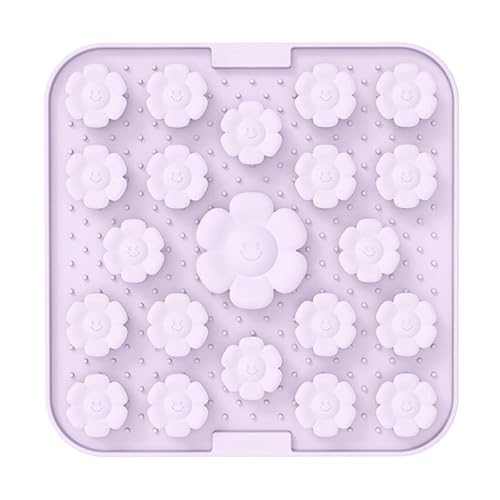 Haustier Geschirr, Hund Puzzle Slow Feeding Matte, Silikon Schnüffelmatte, wasserdichte und rutschfeste Futteraufbewahrung und Leckmatte für Katzen und Hunde von trmqnaf