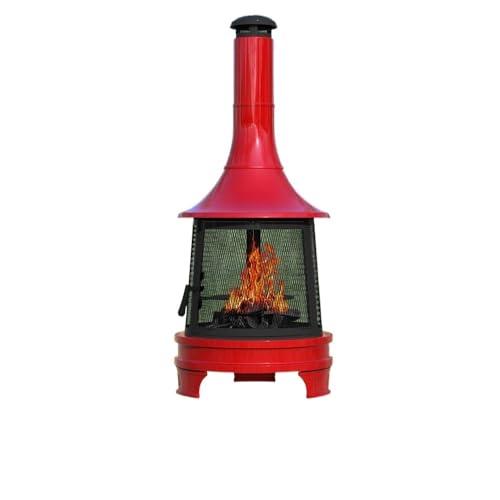 Patio Home Retro Barbecue Grill Garten Familie Brennholz Holzkohle Lagerfeuer Herd Rot von trmqnaf