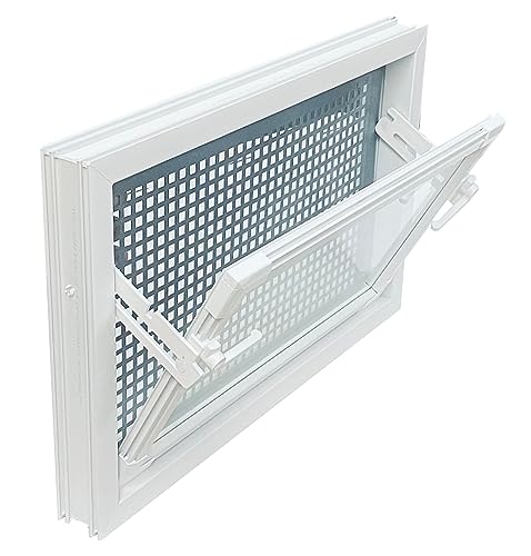 Kellerfenster weiss 50 x 30 cm Isolierverglasung incl. Schutzgitter, Insektenschutz, 4 Fensterbauschrauben, 10 Fensterkeile Kellerfenster weiss 50 x 30 cm Isolierverglasung incl. Schutzgitter, Insektenschutz, 4 Fensterbauschrauben, 10 Fensterkeile von Trobak