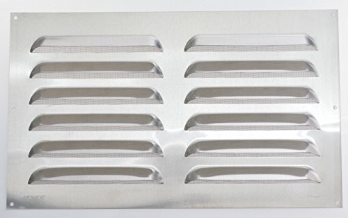 Wetterschutzgitter Lüftungsgitter Aluminium natur 30 x 50 cm mit Fliegendraht Lamellengitter Wetterschutzgitter Lüftungsgitter Aluminium natur 30 x 50 cm mit Fliegendraht Lamellengitter von FEPRE