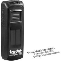 trodat Textstempel, individualisierbar Pocket Printy 9511 selbstfärbend schwarz ohne Logo, 1 St. von trodat