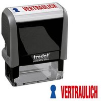 trodat Textstempel "Vertraulich" printy 4912 office selbstfärbend blau, rot ohne Logo, 1 St. von trodat