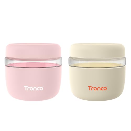 Tronco Glas-Lunchschüssel mit Deckel, auslaufsicher, für Suppen und Eintöpfe, luftdicht, spülmaschinenfest, BPA-frei, 2 Stück Tronco Glas-Lunchschüssel mit Deckel, auslaufsicher, für Suppen und Eintöpfe, luftdicht, spülmaschinenfest, BPA-frei, 2 Stück von tronco