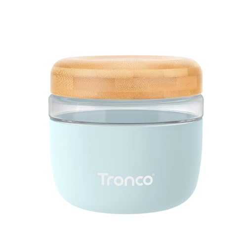 Tronco Glasbehälter mit Bambusdeckel, 680 ml, Frischhalteschalen für Suppe, Eintopf und Haferflocken über Nacht, 100 % auslaufsicher, luftdicht, mikrowellen- und spülmaschinenfest, BPA-frei Tronco Glasbehälter mit Bambusdeckel, 680 ml, Frischhalteschalen für Suppe, Eintopf und Haferflocken über Nacht, 100 % auslaufsicher, luftdicht, mikrowellen- und spülmaschinenfest, BPA-frei von tronco