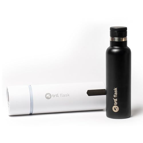 Trtl Flask, Travel Water Bottle - For Hot and Cold Drinks - Insulated Water Bottle with Leak-Proof Storage Lid, Holds Up To 600 ML Of Liquid von trtl