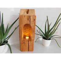 Teelicht Windlicht Balken Holz Teelichthalter Kerzen Weihnacht Ostern Muttertag von trudisholzshop