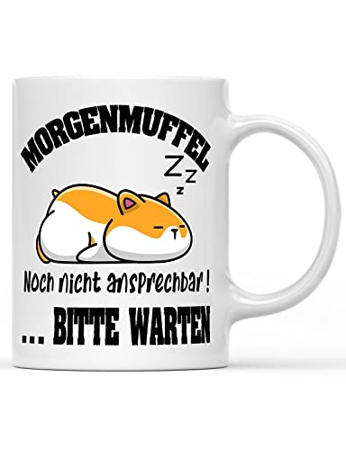 Morgenmuffel Tasse Noch nicht ansprechbar! lustige Kaffeetasse & Teetasse, Farbe: weiß von tshirtladen