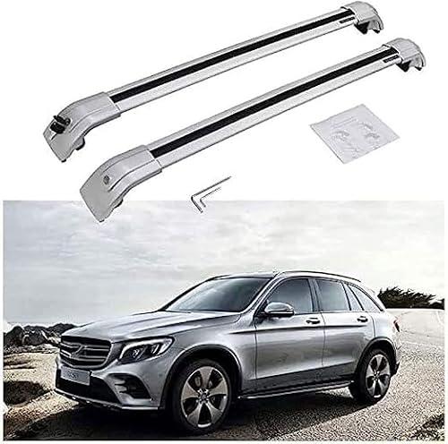 ttttTTTa 2 Stück Dachträger Querträger für Mercedes Ben-z GLC X253 2016-2020,Gepäckträger Relingträger Dachträger Auto Accessories von ttttTTTa