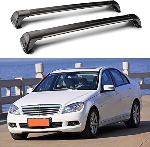 ttttTTTa 2 Stück Dachträger Querträger für Mercedes Benz C Class W204 4 Door Sedan 2007-2014,Gepäckträger Relingträger Dachträger Auto Accessories von ttttTTTa