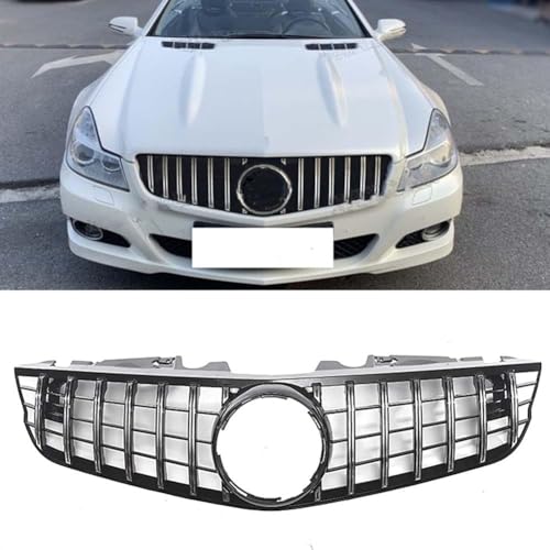 ttttTTTa Auto Front Kühlergrille für Mercedes-Benz R230 SL-Class 2009-2012 SL500 SL550 SL600 GT,Kühlergrill Auto-Frontgrill Styling Zubehör von ttttTTTa